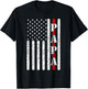 Proud Papa Fathers Day 2021 Red Line Flag Firefighter Funny T-Shirt - T-Shirt | Black