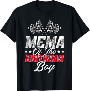 Race Car Mema Of The Birthday Boy Racing Family Pit Crew T-Shirt - T-Shirt | Black