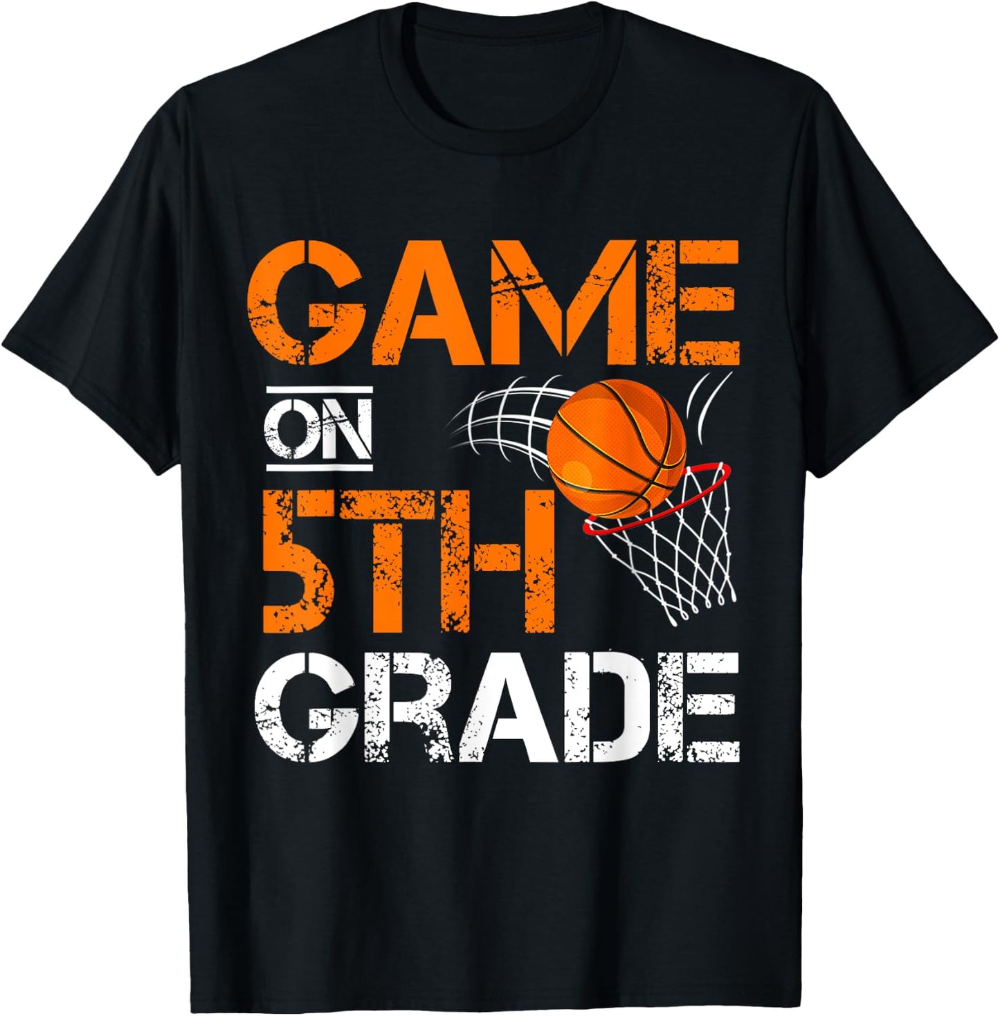 Funny Games On Fifth Grade Basketball First Day Of School T-Shirt - T-Shirt | Black