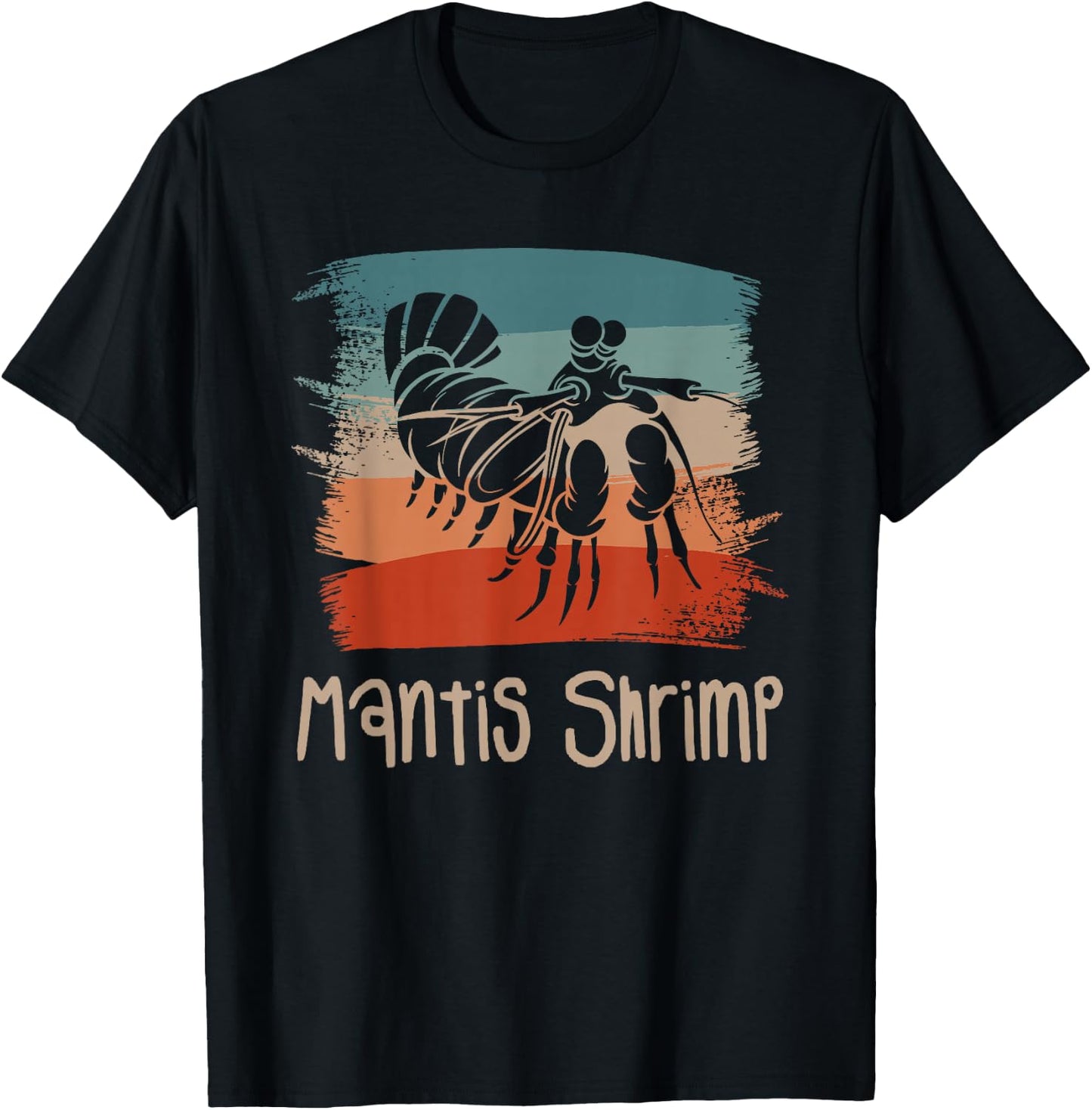 Retro Vintage Mantis Shrimp Shrimps T-Shirt - T-Shirt | Black