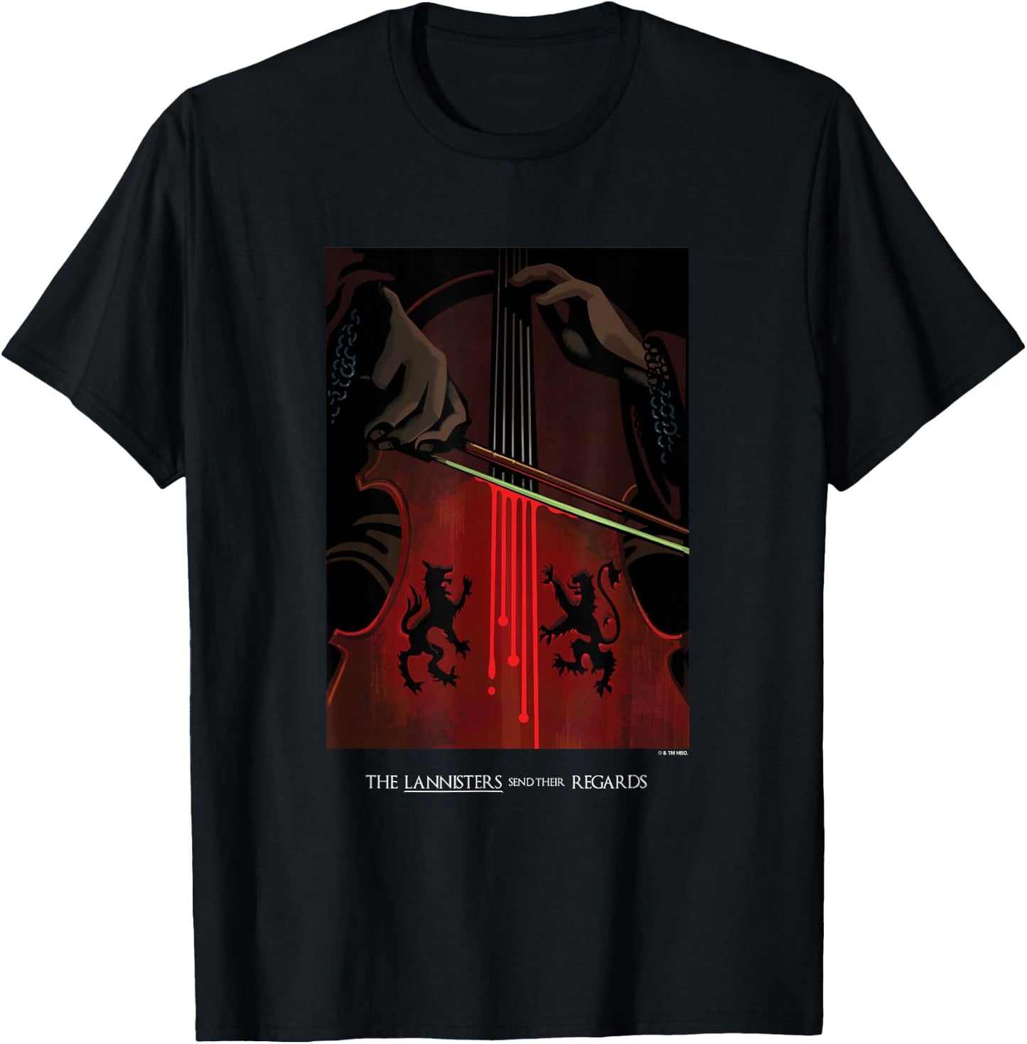 Game Of Thrones The Lannisters Send Their Regards Poster T-Shirt - T-Shirt | Black