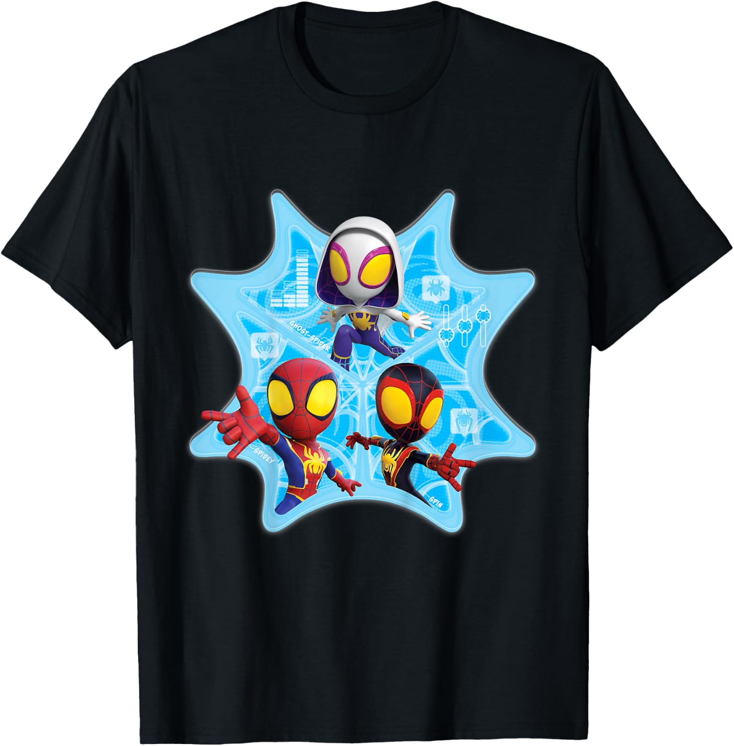 Kids Marvel Spidey and His Amazing Friends Web-Spinners Tech Web , Black, 2 T-Shirt - T-Shirt | Black