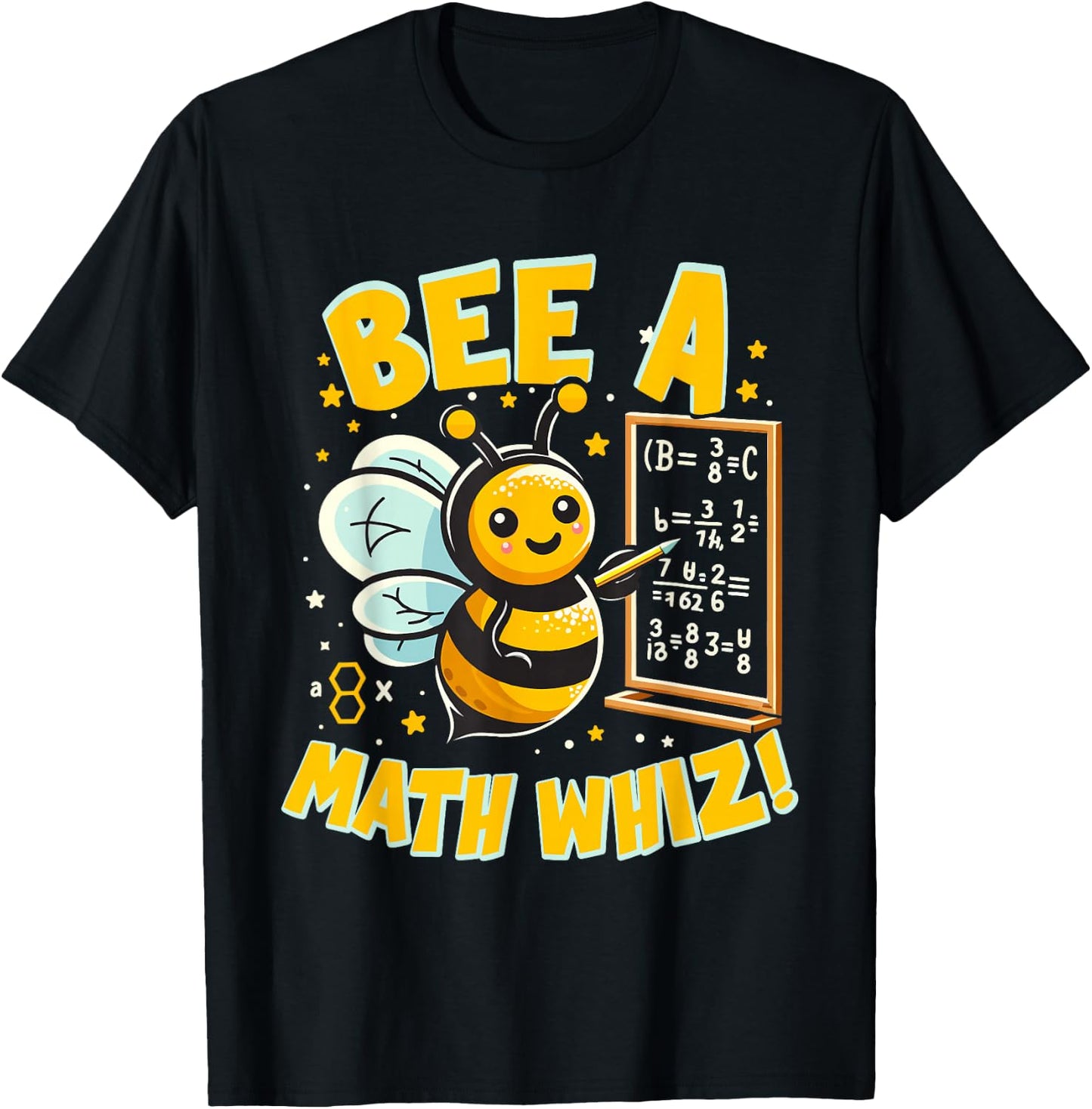 Bee a Math Whiz! Educational Bee Math T-Shirt - T-Shirt | Black