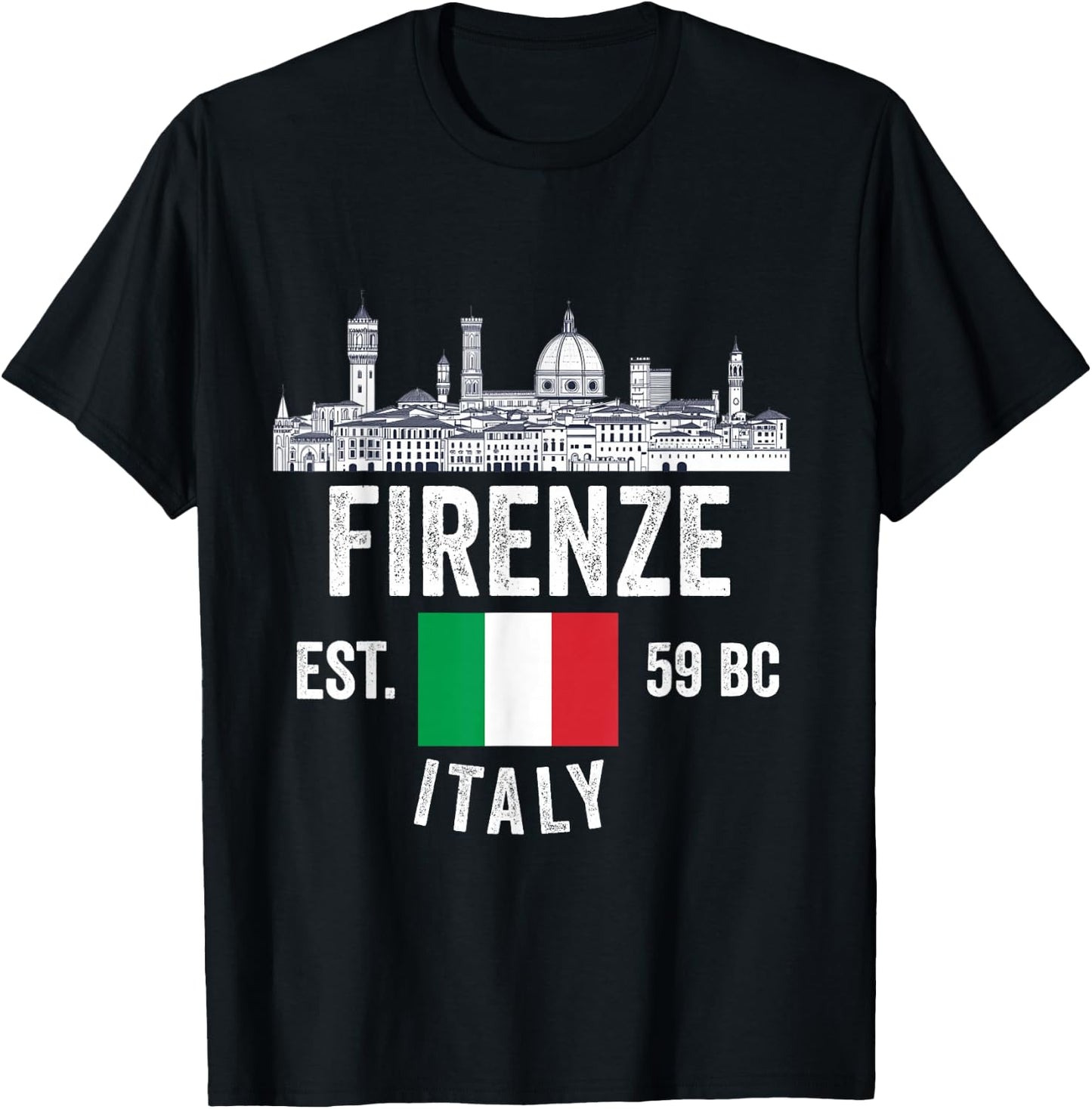 Souvenirs from firenze italy with Italian Flag Florence Men T-Shirt - T-Shirt | Black