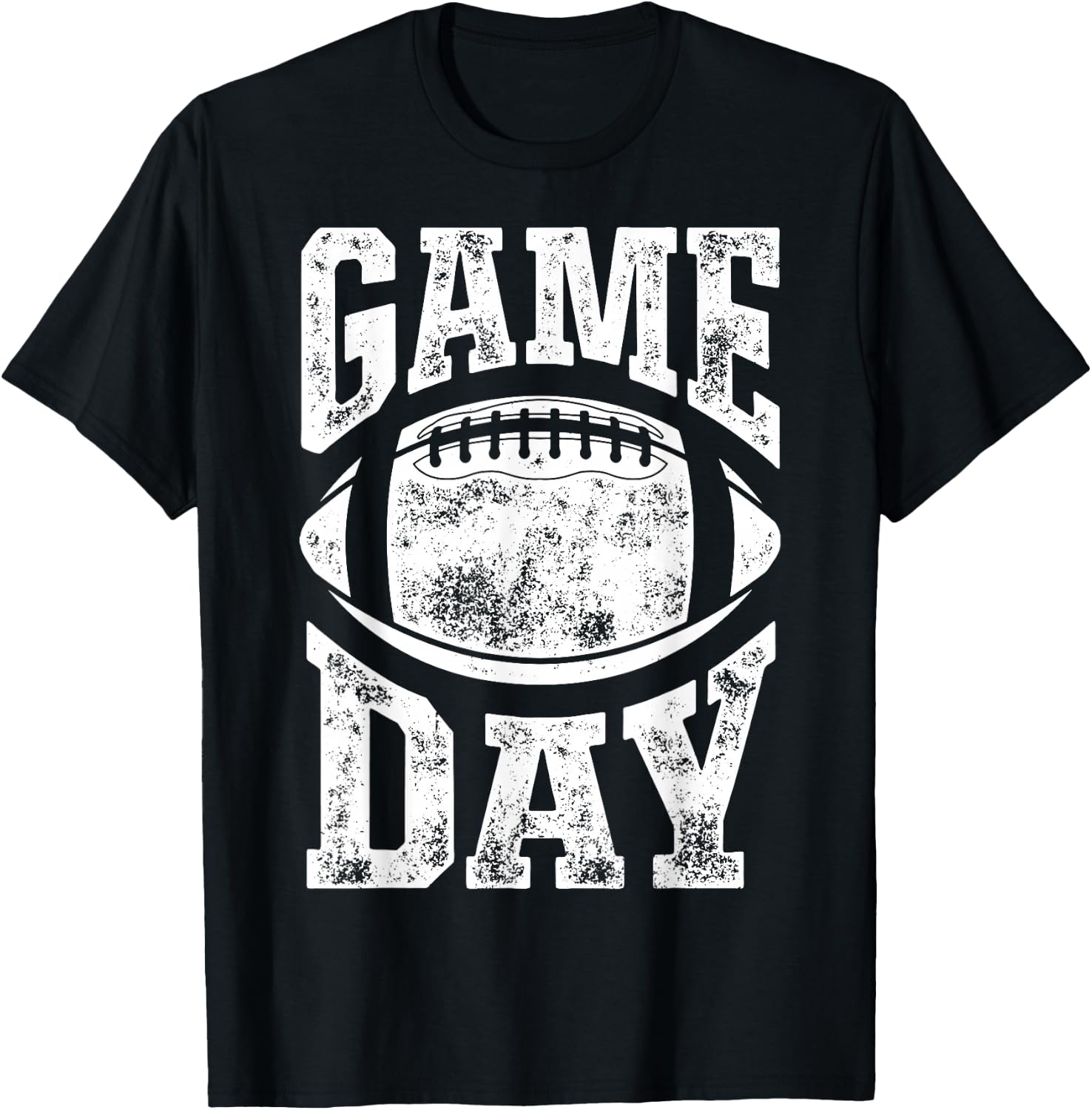 Game Day Football Season Funny Men Team Sports Vintage T-Shirt - T-Shirt | Black