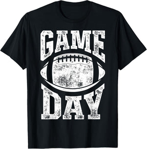 Game Day Football Season Funny Men Team Sports Vintage T-Shirt - T-Shirt | Black