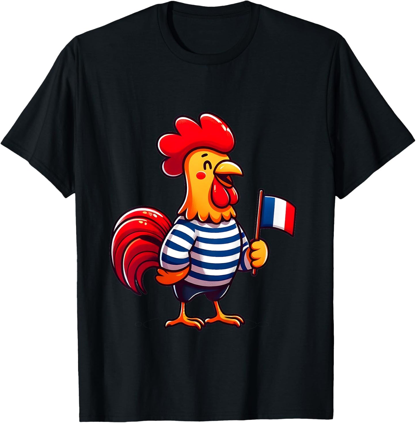 Child France Coq au Drapeau bleu blanc rouge for boy girl , white, 2 T-Shirt - T-Shirt | Black