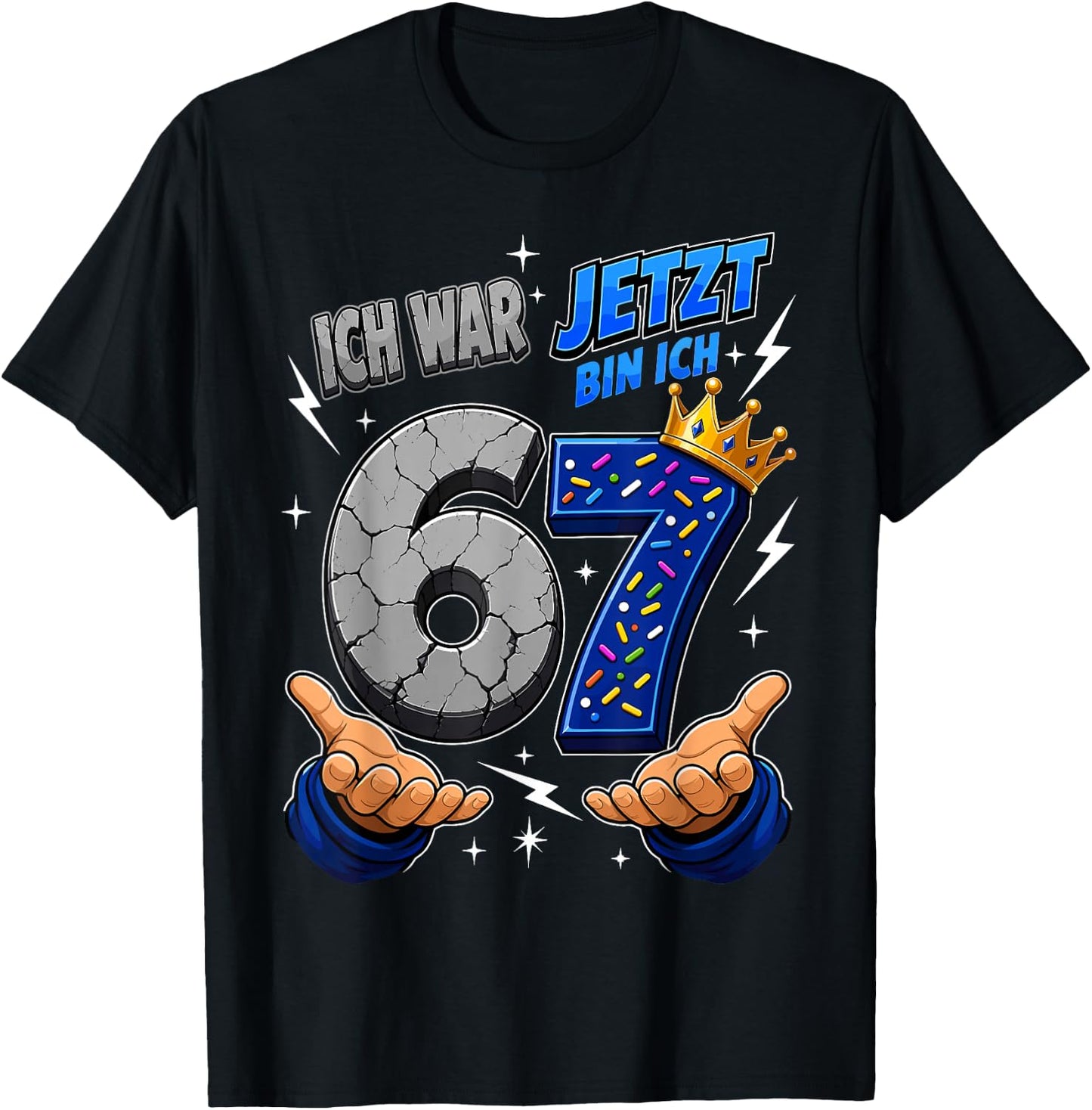 Ich War 6 Jetzt Bin Ich 7 Lustiges 7 Geburtstag 67 Kinder T-Shirt - T-Shirt | Black