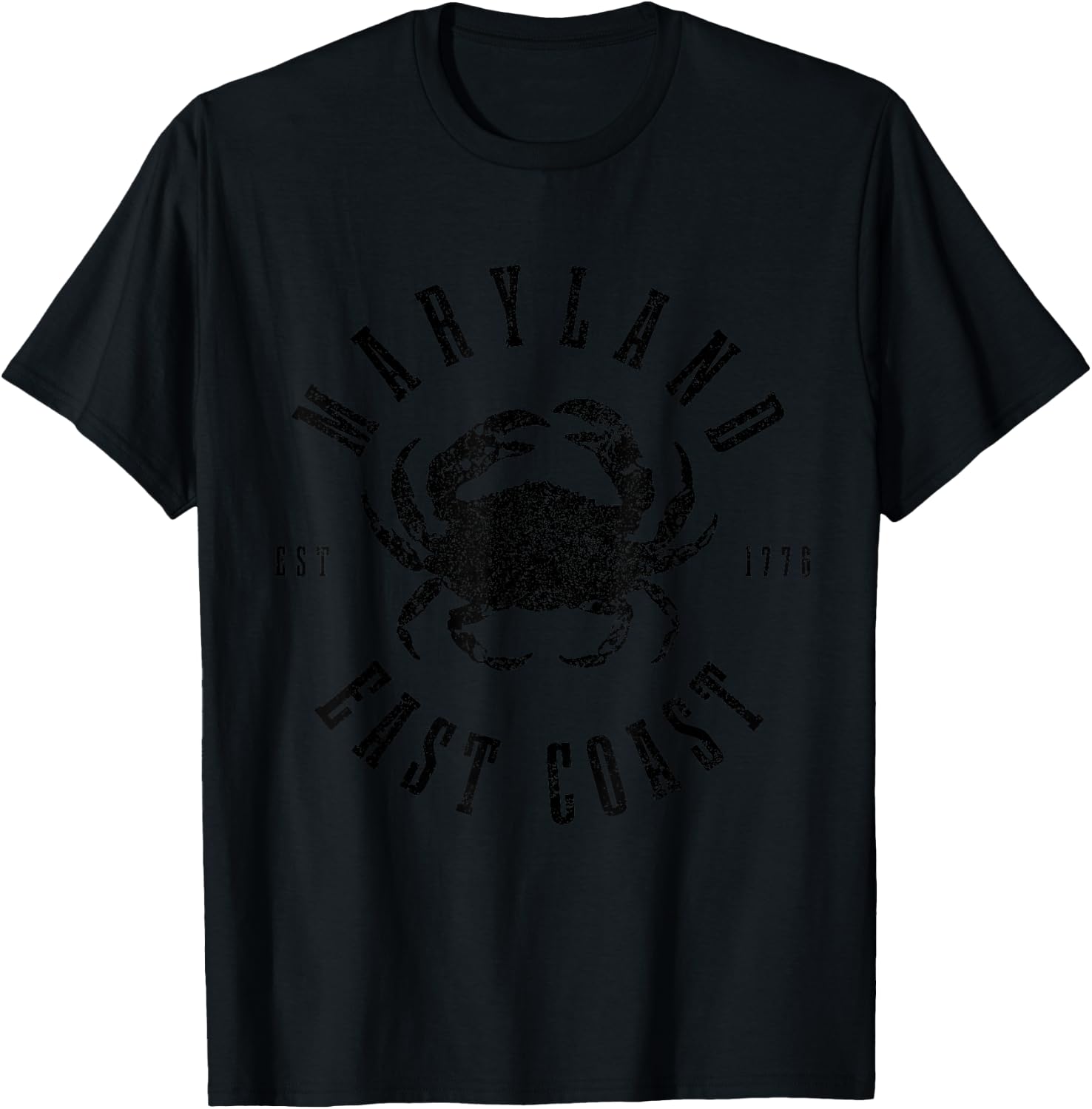 Maryland Blue Crab Crabbing East Coast Pride Vintage T-Shirt - T-Shirt | Black