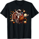 Funny Astronaut Turkey Space Thanksgiving Kids T-Shirt - T-Shirt | Black