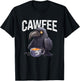 Funny Pun "Cawfee" Crow Raven & Coffee T-Shirt - T-Shirt | Black