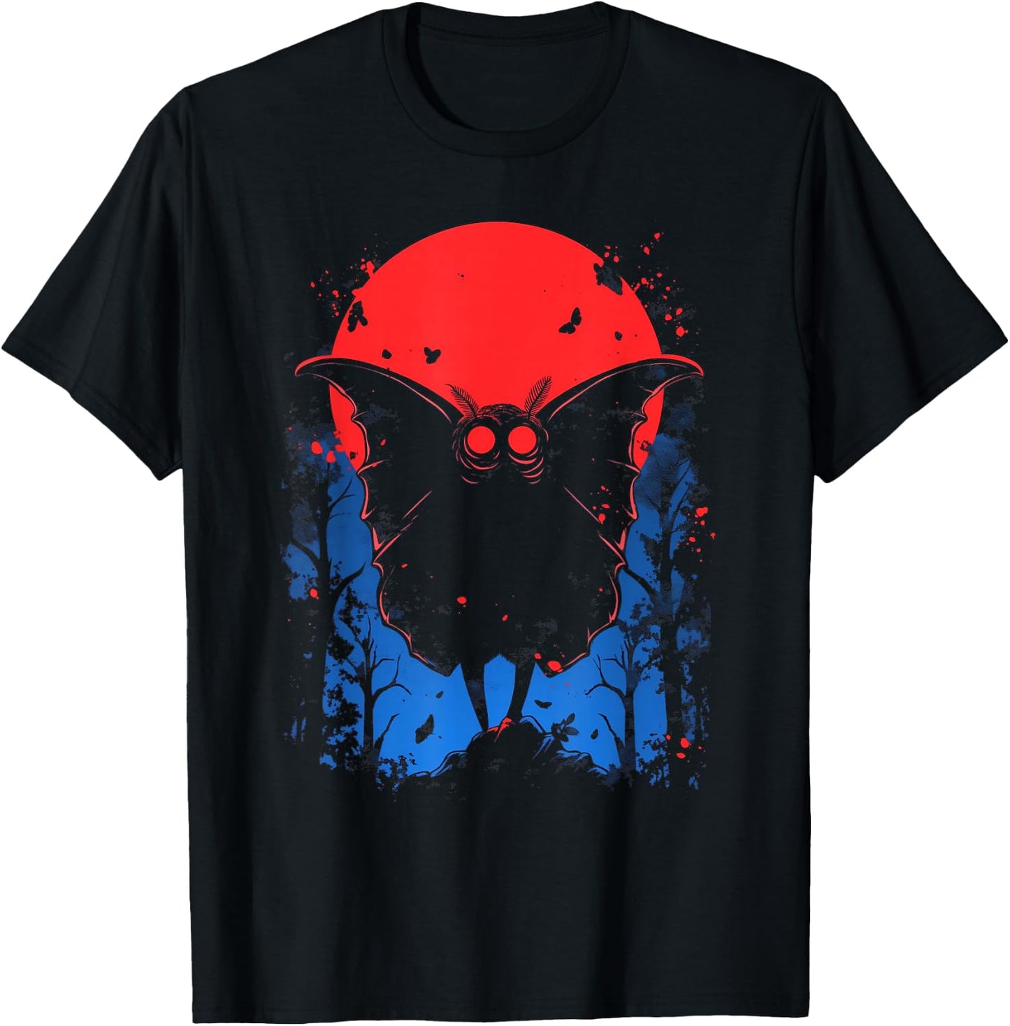 Cute Mothman Cryptid West Virginia Cryptozoology Cryptidcore , black T-Shirt - T-Shirt | Black