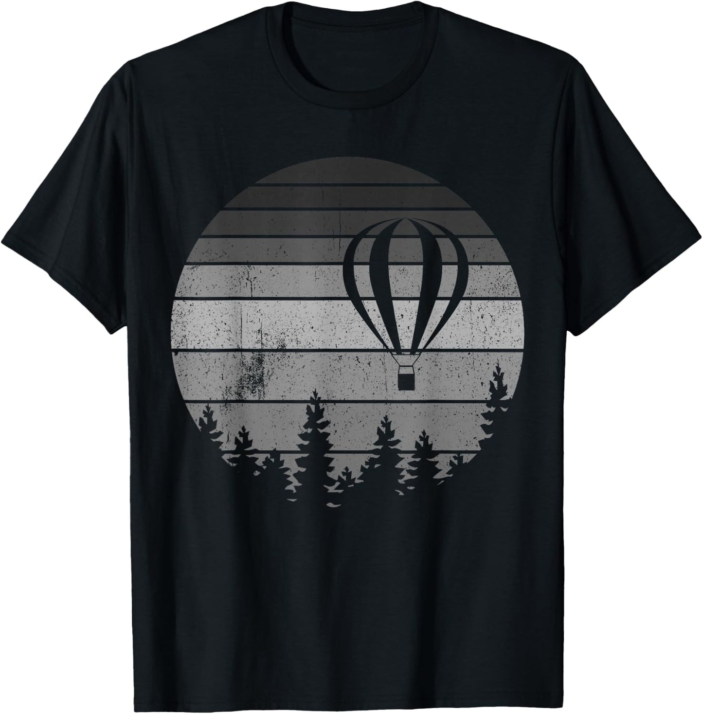 Vintage Hot Air Balloon Festival Balloonist Fly Ballooning T-Shirt - T-Shirt | Black