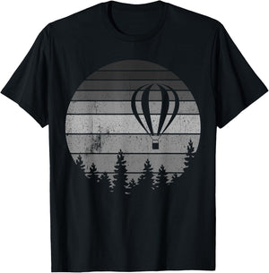 Vintage Hot Air Balloon Festival Balloonist Fly Ballooning T-Shirt - T-Shirt | Black