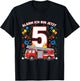 Alarm Ich Bin Jetzt 5 Feuerwehr Auto Kinder Geburtstag T-Shirt - T-Shirt | Black