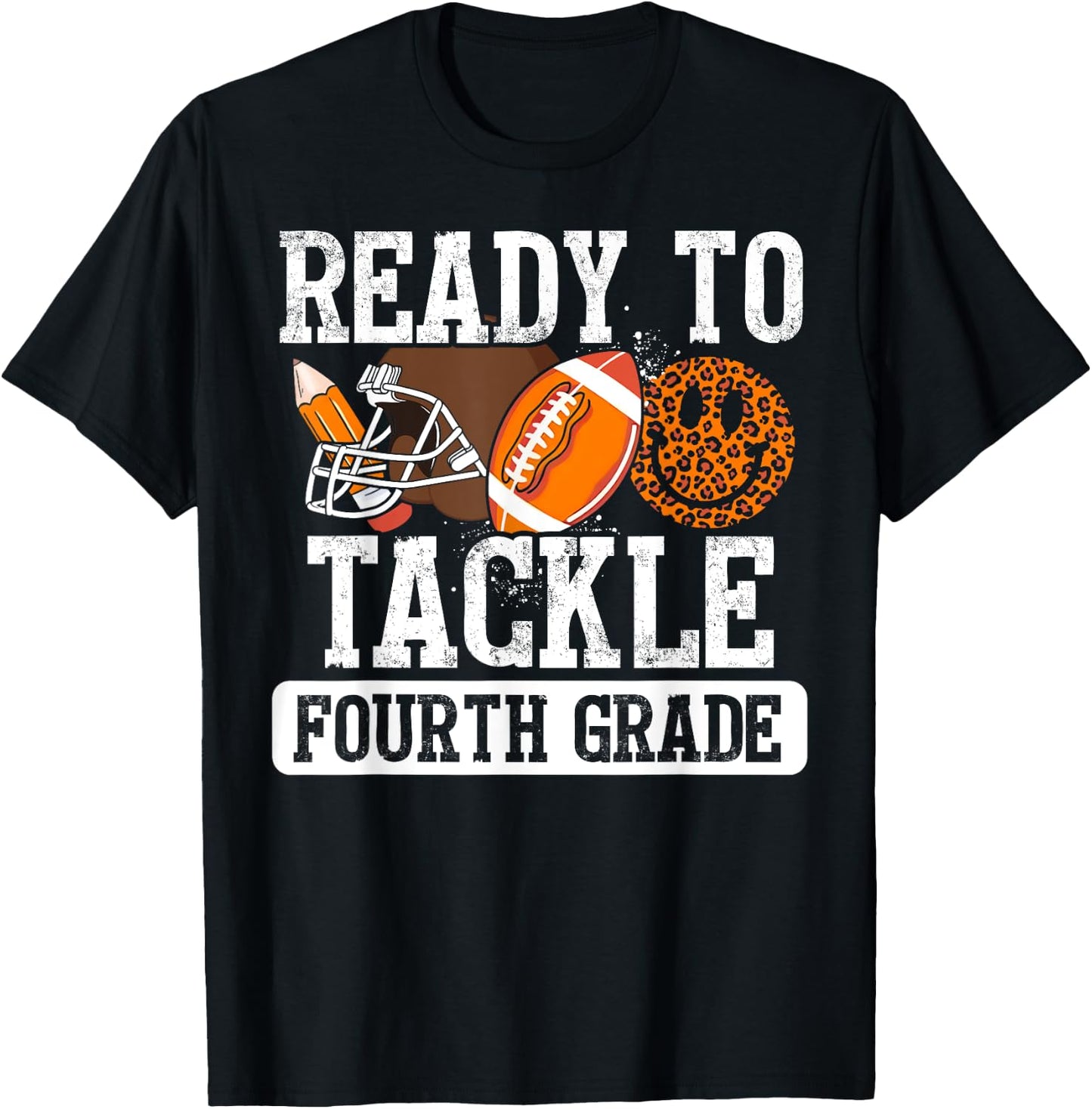 Ready To Tackle 4th Grade Football First Day Boys Toddlers T-Shirt - T-Shirt | Black