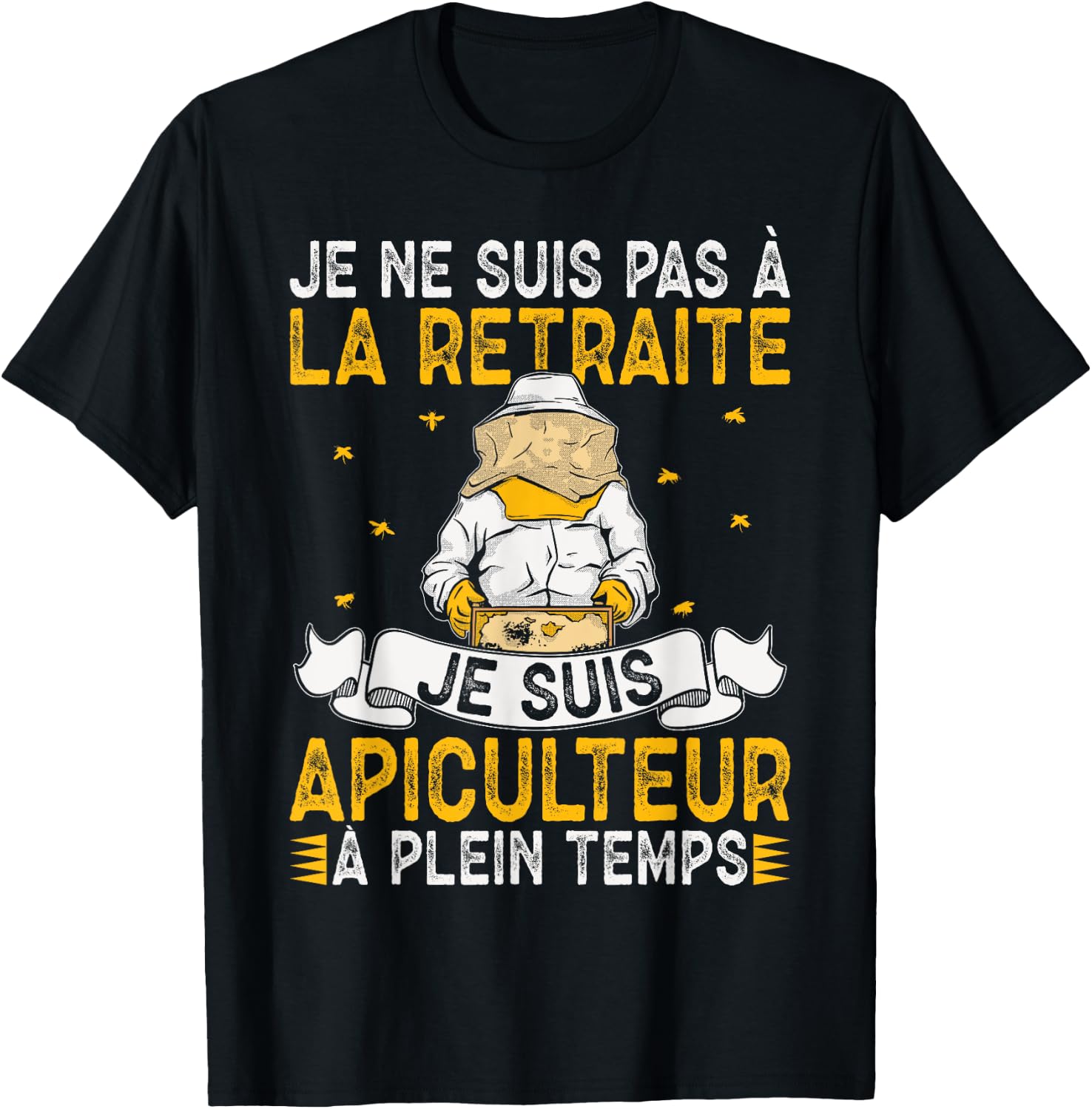 Funny Bee I Am Beekeeper Full Time Honey , Black, S T-Shirt - T-Shirt | Black