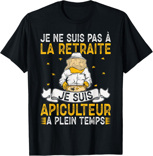 Funny Bee I Am Beekeeper Full Time Honey , Black, S