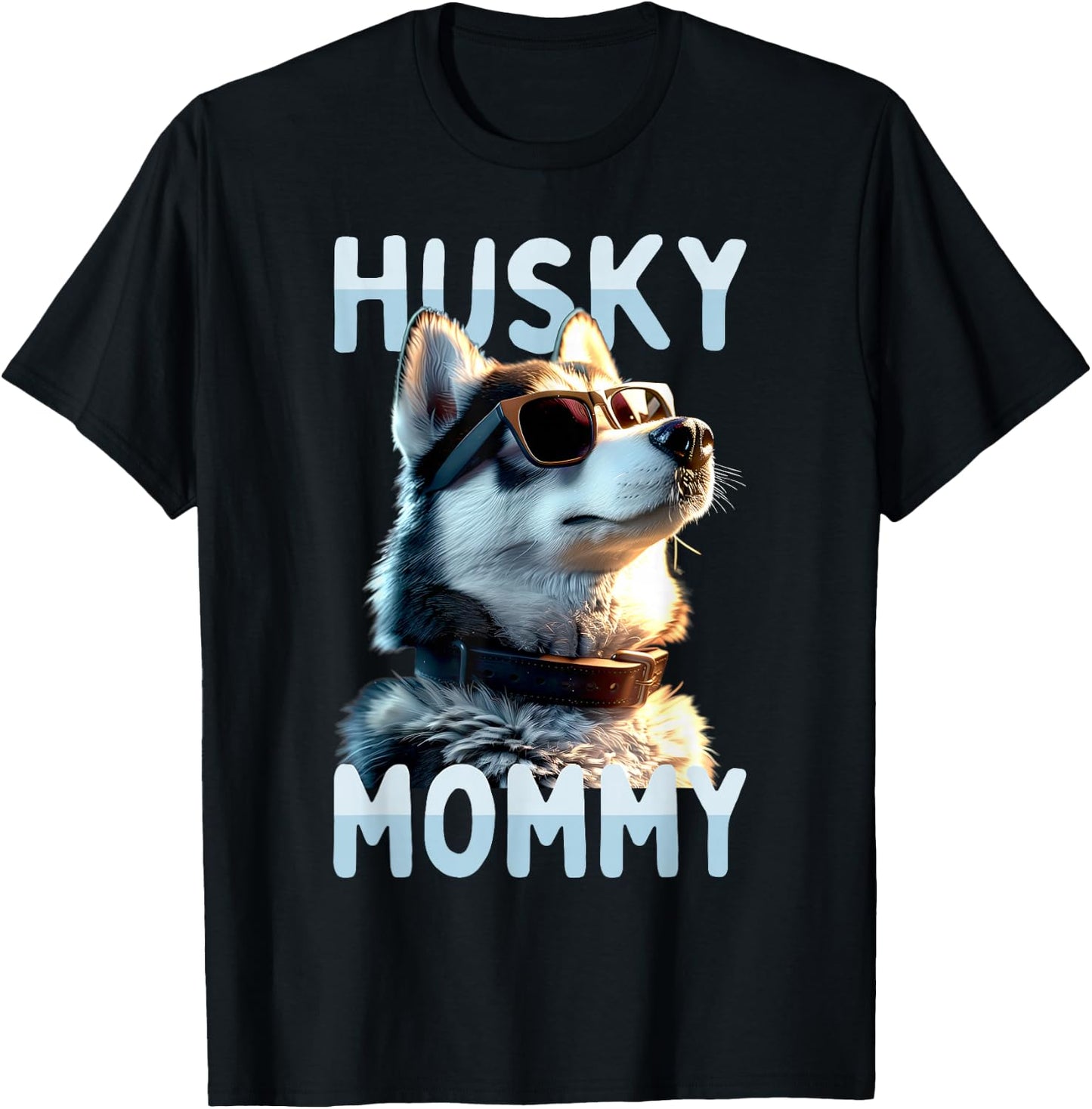Husky Mommy Mom Mother's Day Wife Siberian Husky T-Shirt - T-Shirt | Black