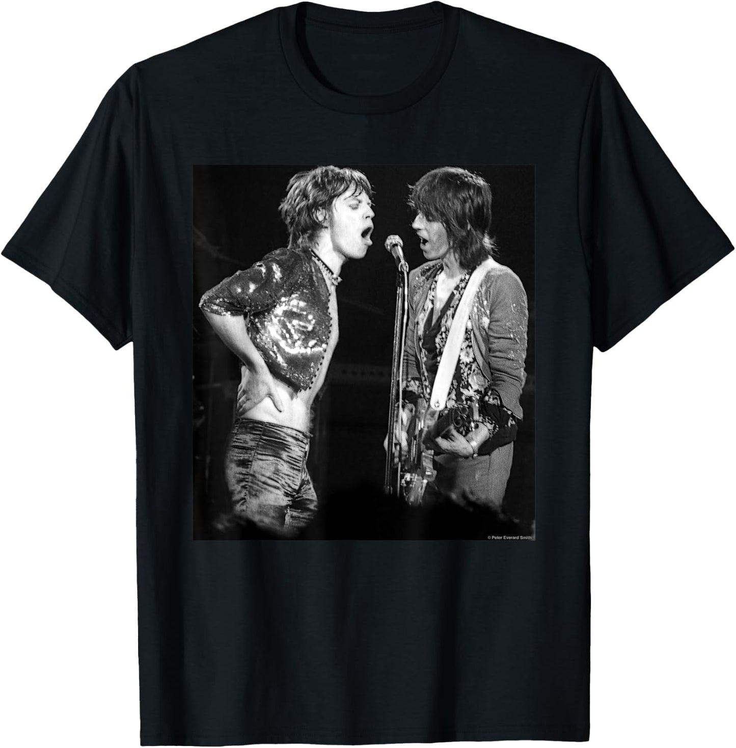 Mick Jagger Keith Richards Rolling Stones by Everard Smith T-Shirt - T-Shirt | Black