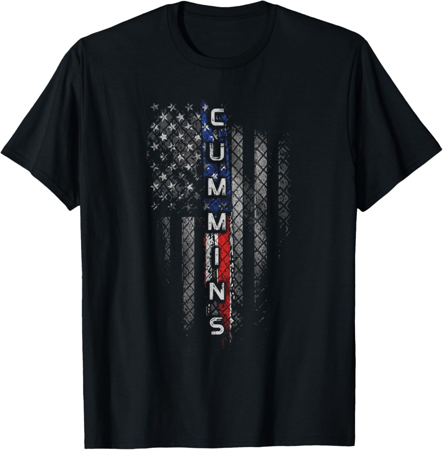Cummins Family American Flag T-Shirt - T-Shirt | Black