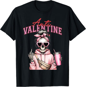Funny Anti-Valentine's Day , black T-Shirt - T-Shirt | Black