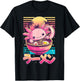 Adults Anime Retro Kawaii Axolotl Ramen T-Shirt - T-Shirt | Black