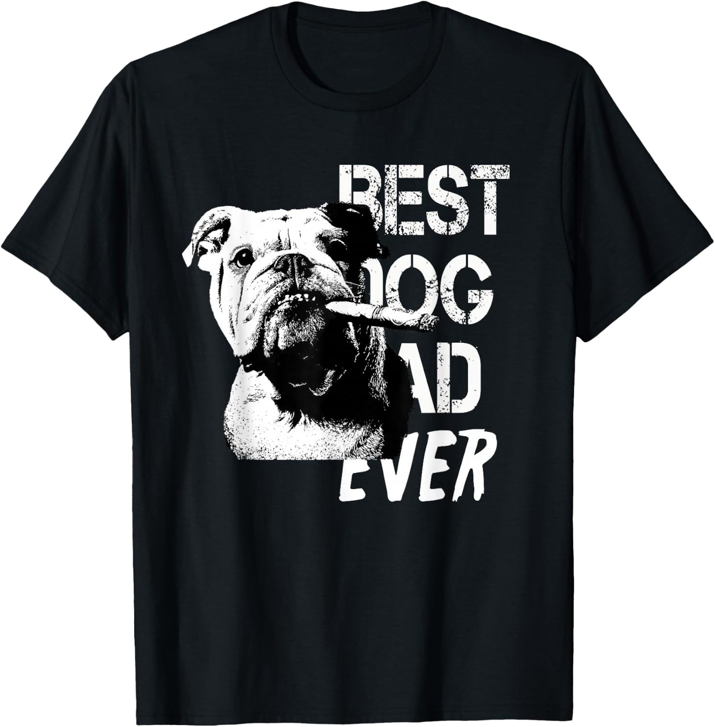 Chien de Style Vintage pour Homme Bulldog Anglais fête des pères T-Shirt - T-Shirt | Black