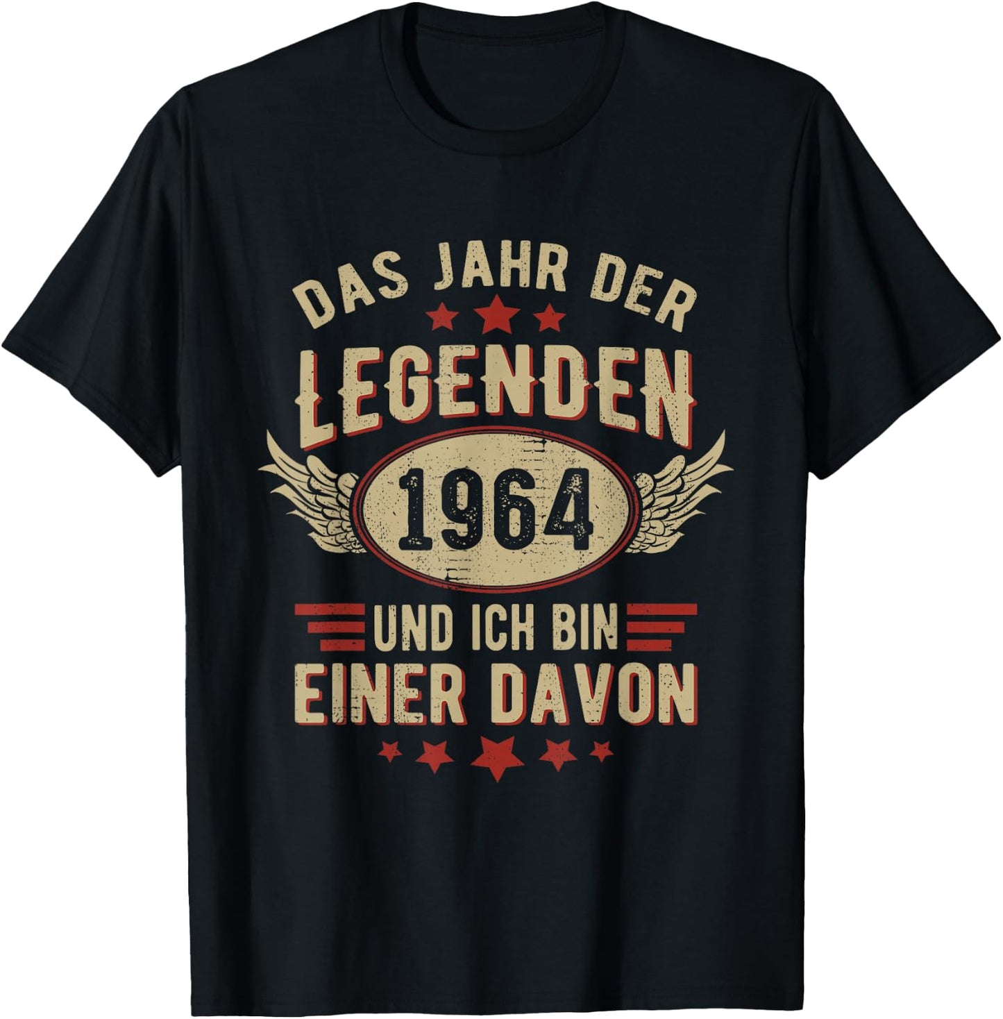 1964 Year of Legends Vintage 1964 Birthday Retro , black T-Shirt - T-Shirt | Black