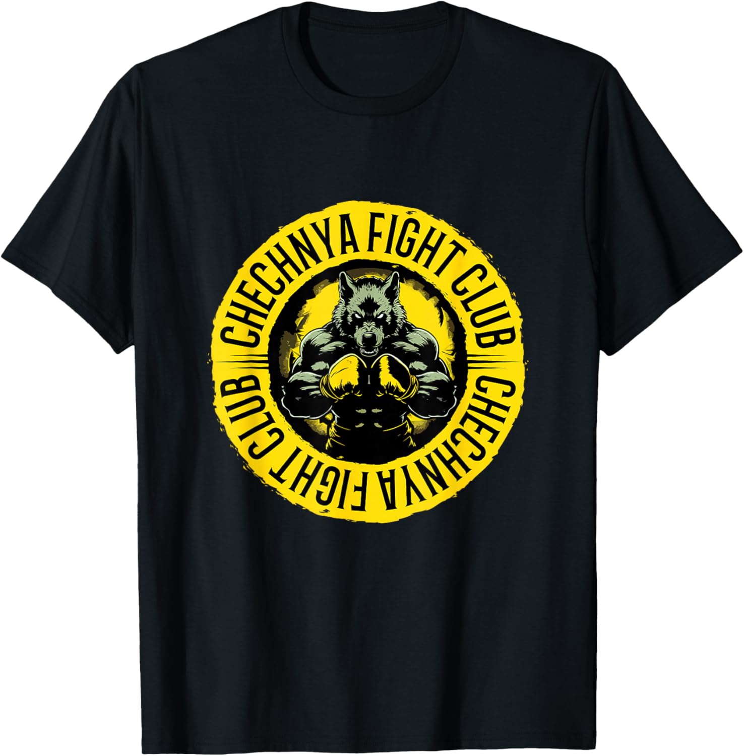 Chechnya Fight Club | Boxing Martial Arts MMA Chechen , Black, S T-Shirt - T-Shirt | Black