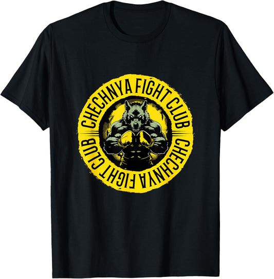 Chechnya Fight Club | Boxing Martial Arts MMA Chechen , Black, S T-Shirt - T-Shirt | Black