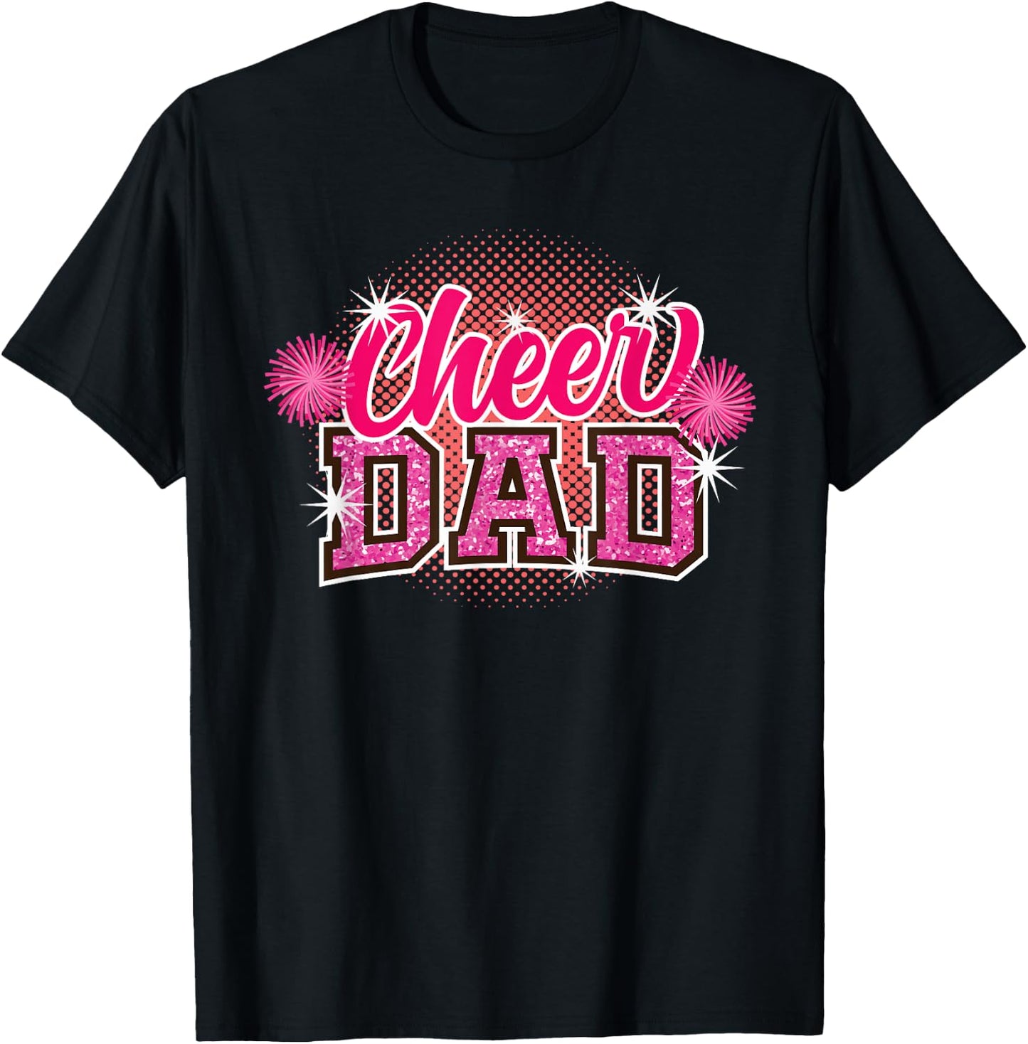 Cheer Dad Vatertag Cheerleader Papa Papa Cheerleading T-Shirt - T-Shirt | Black