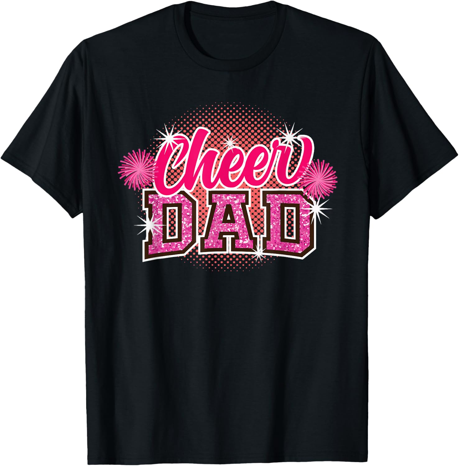 Cheer Dad Vatertag Cheerleader Papa Papa Cheerleading T-Shirt - T-Shirt | Black