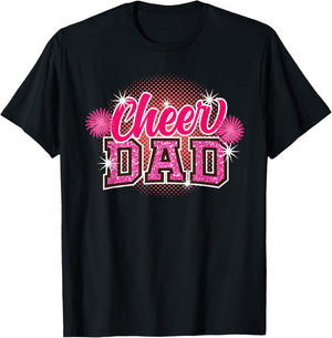 Cheer Dad Vatertag Cheerleader Papa Papa Cheerleading T-Shirt - T-Shirt | Black