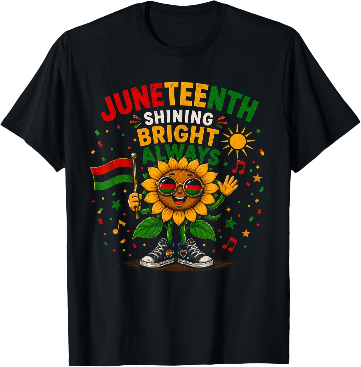 Juneteenth Shining Bright Always Black History T-Shirt - T-Shirt | Black