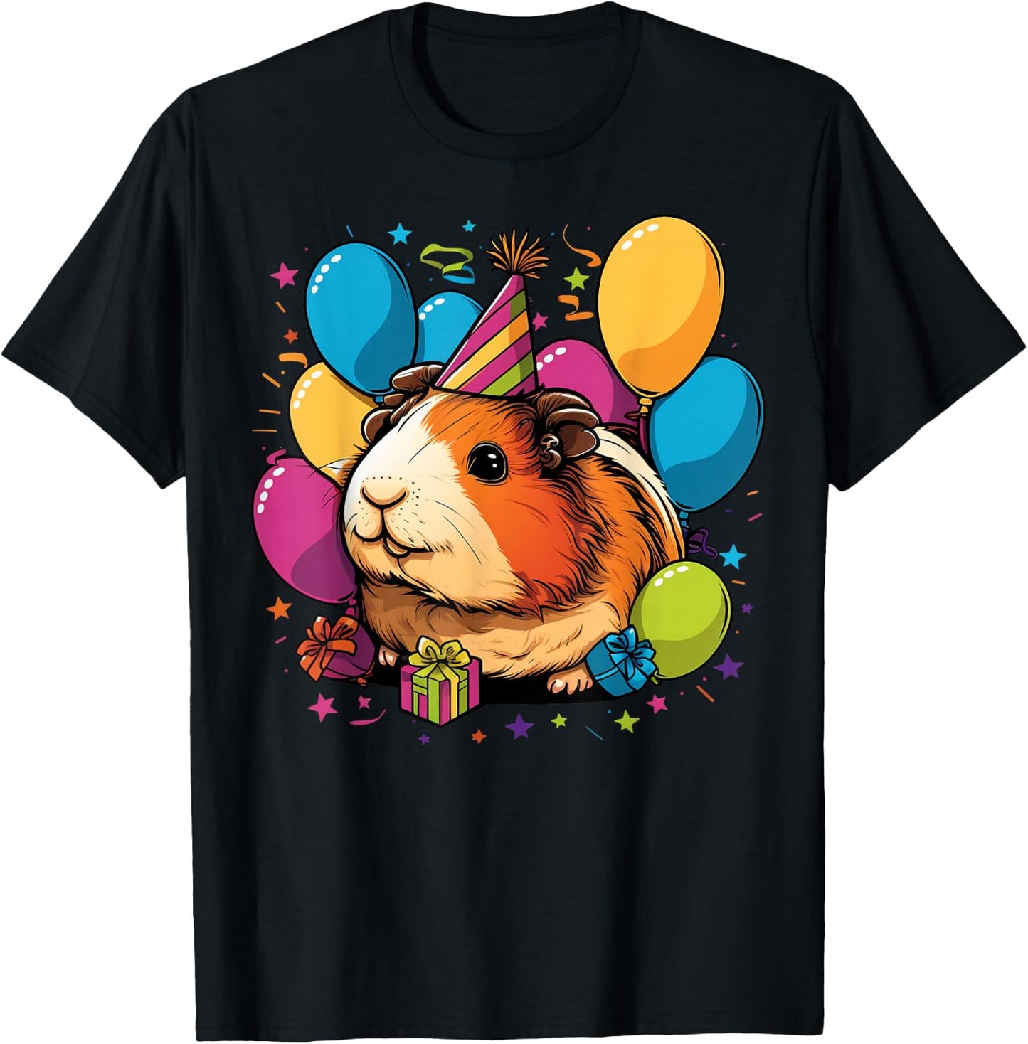 Celebration Guinea Pig Event Birthday Party Guinea Pig T-Shirt - T-Shirt | Black