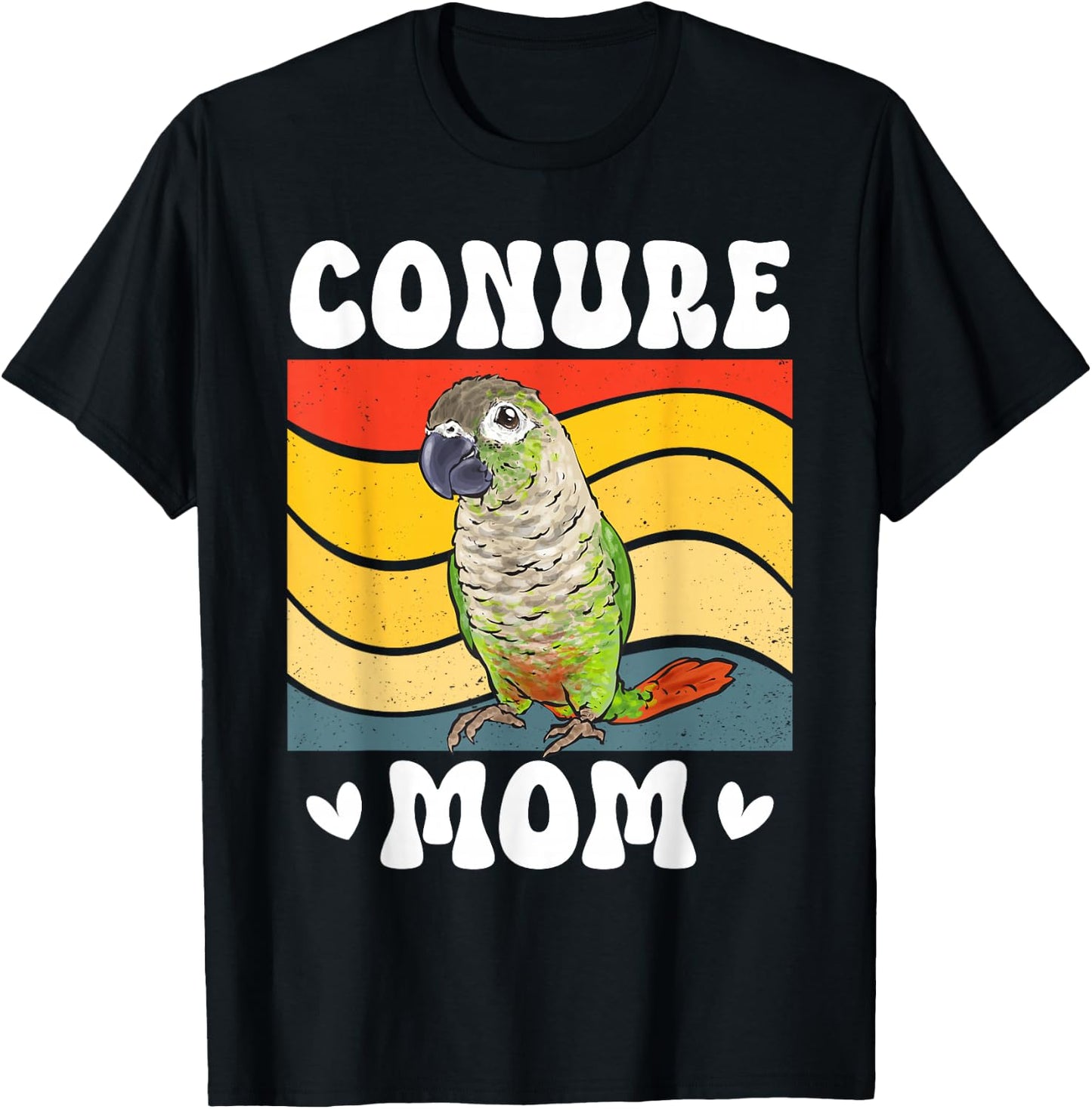 Green Cheeked Conure Mom Parrot Bird Conure T-Shirt - T-Shirt | Black