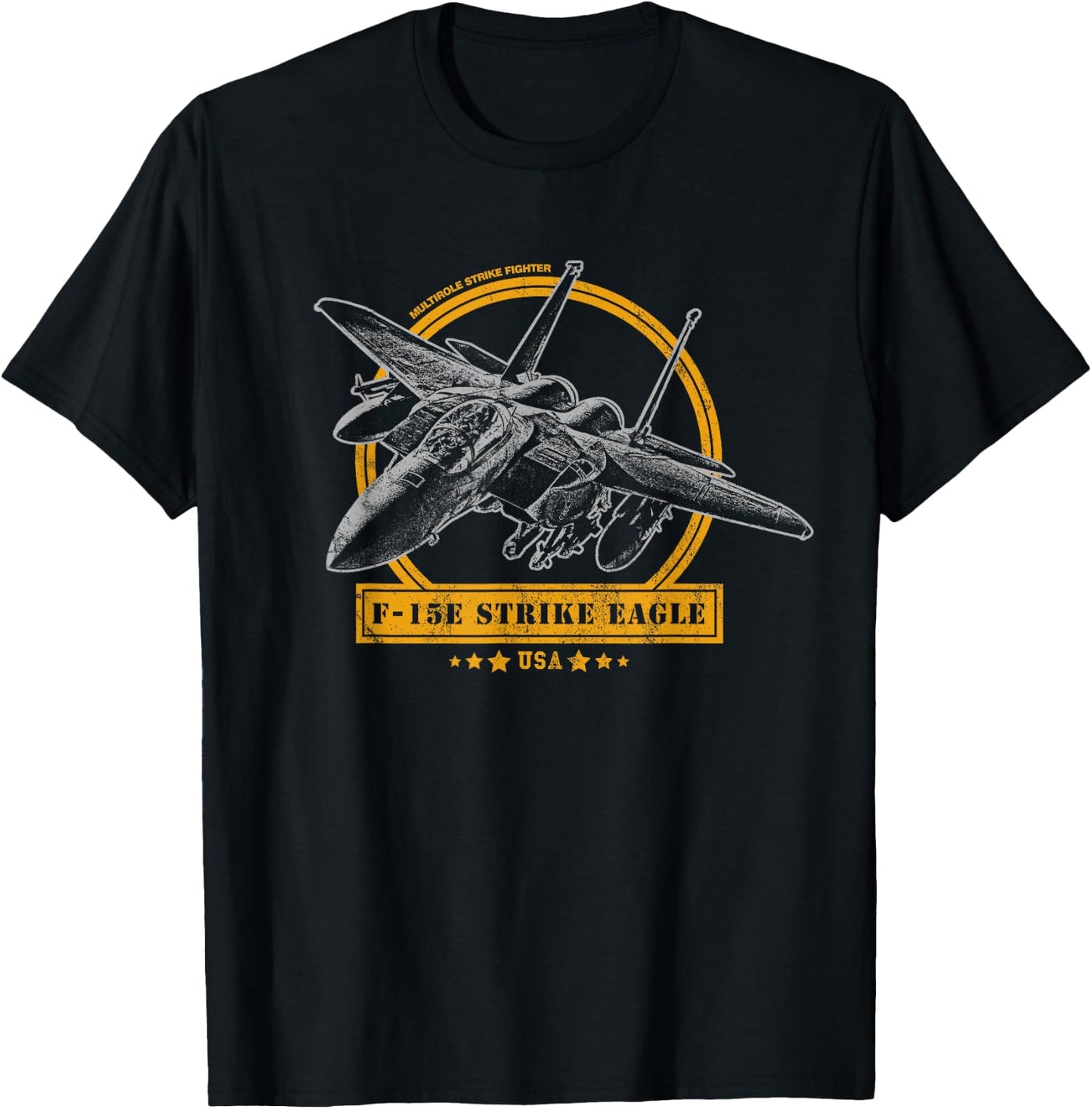 F-15E Strike Eagle Fighter Aircraft T-Shirt - T-Shirt | Black