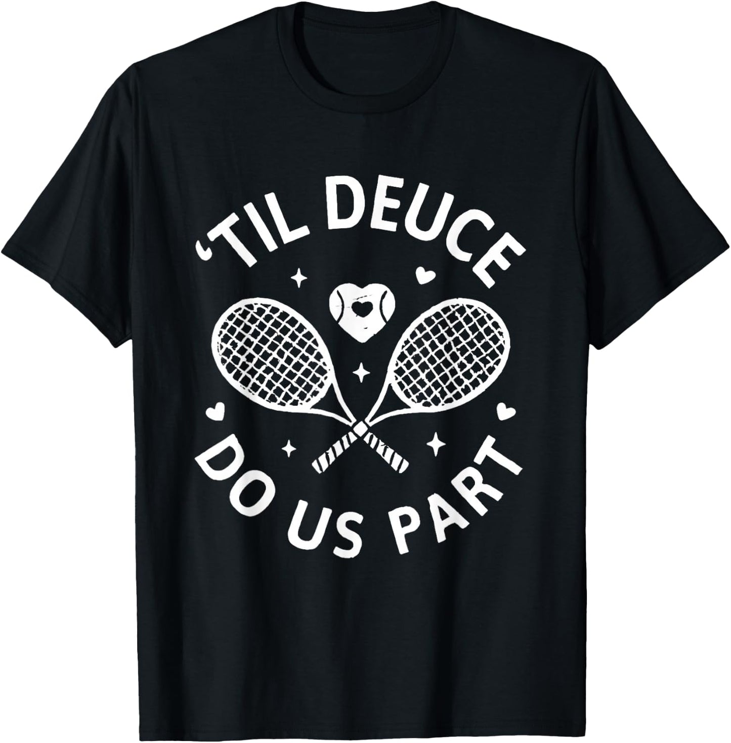 Funny Matching Tennis Married Couple Players T-Shirt - T-Shirt | Black