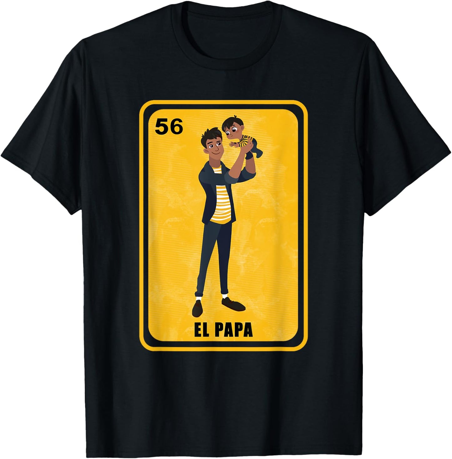 Funny Spanish-Mexican Bingo Gifts for Papa- El Papa T-Shirt - T-Shirt | Black