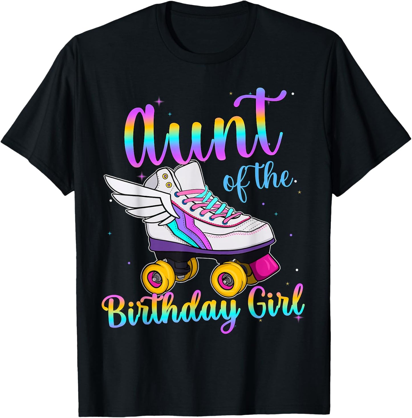 Aunt of the Birthday girl Rolling skate Family Party T-Shirt - T-Shirt | Black
