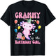 Grammy of the Birthday Axolotl Bday Birthday Axolotl T-Shirt - T-Shirt | Black