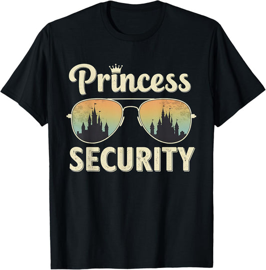 Princess Security Squad Vacation Family Matching T-Shirt - T-Shirt | Black