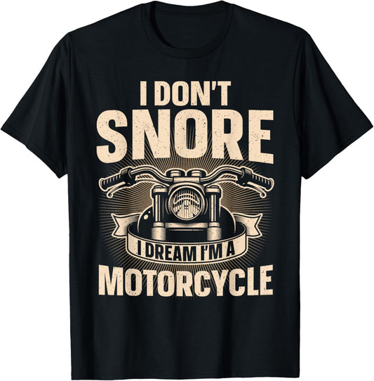 Funny Motorcycle Design Dad Biker Motorcycle Lover T-Shirt - T-Shirt | Black