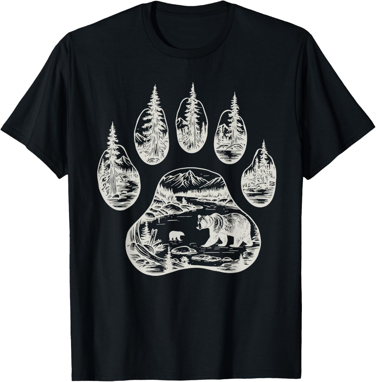 Native American Indigenous Heritage indian Pride, Bear Claw T-Shirt - T-Shirt | Black
