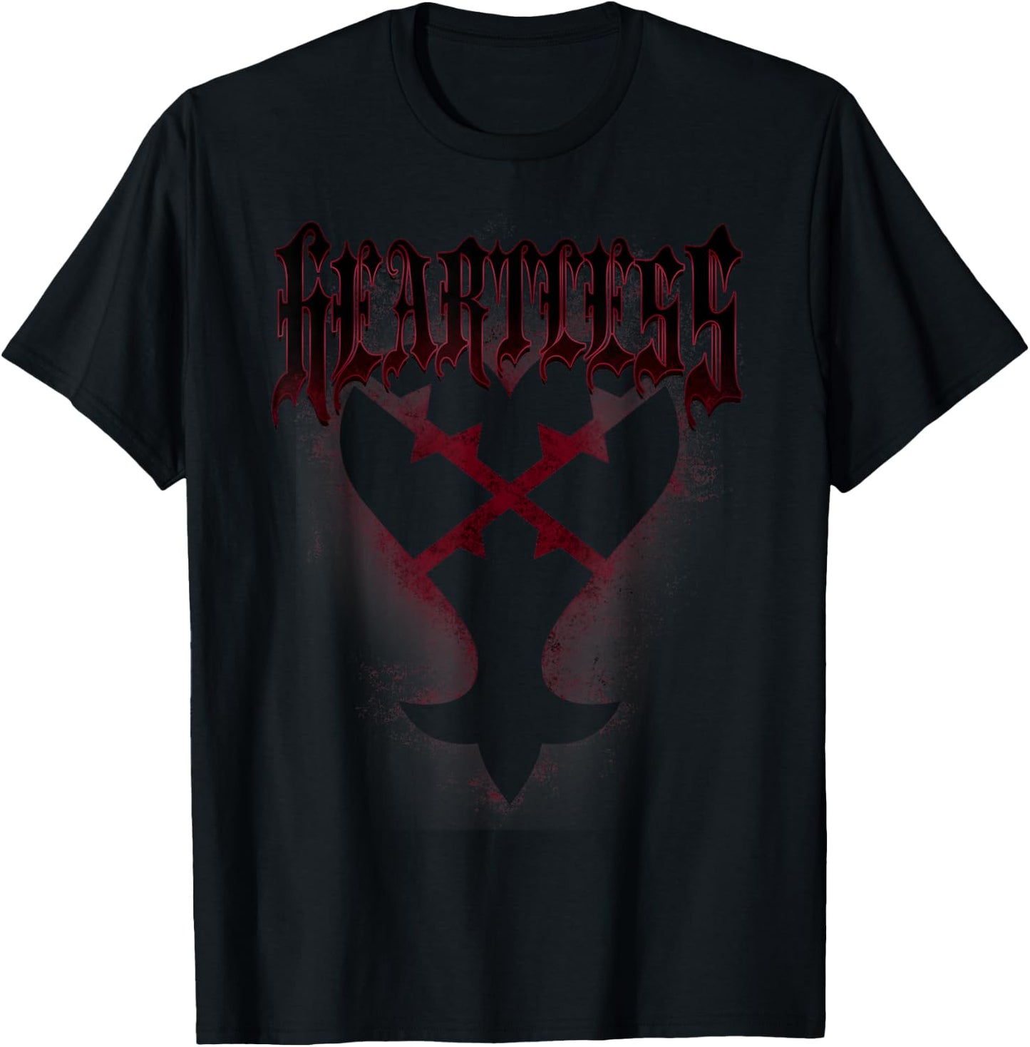 Disney Kingdom Hearts Heartless Symbol T-Shirt - T-Shirt | Black