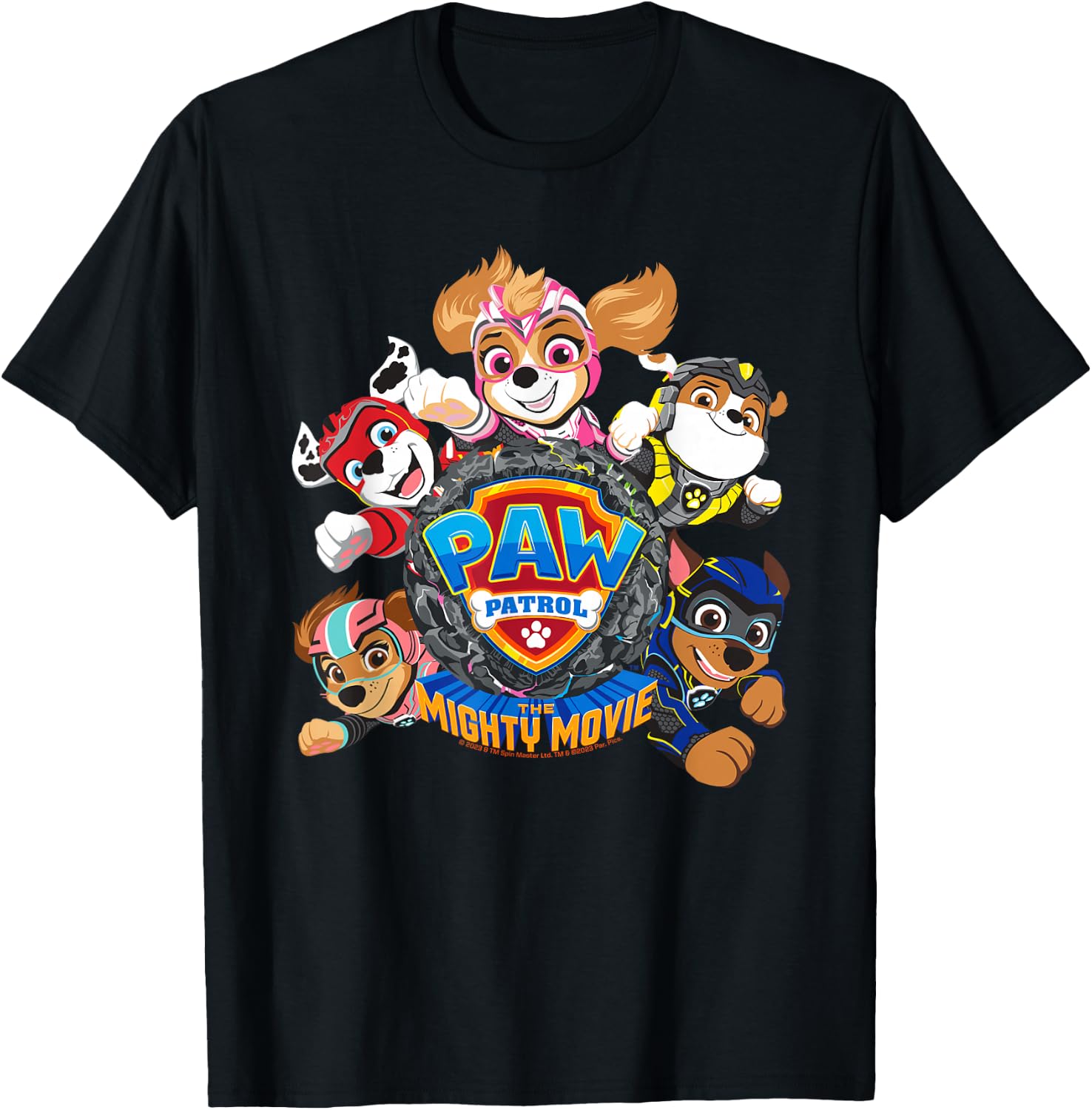 PAW Patrol: The Mighty Movie Flying T-Shirt - T-Shirt | Black