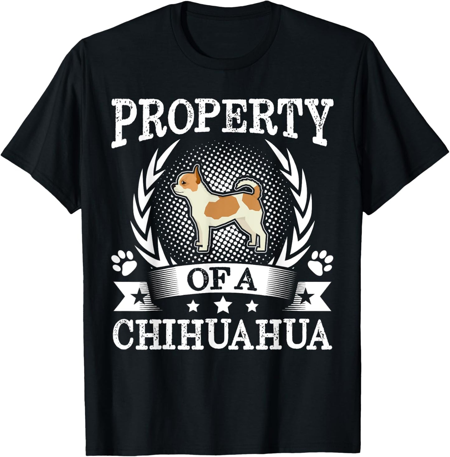 Property Of A Chihuahua Shirt Cute Dog Lover Gift T-Shirt - T-Shirt | Black