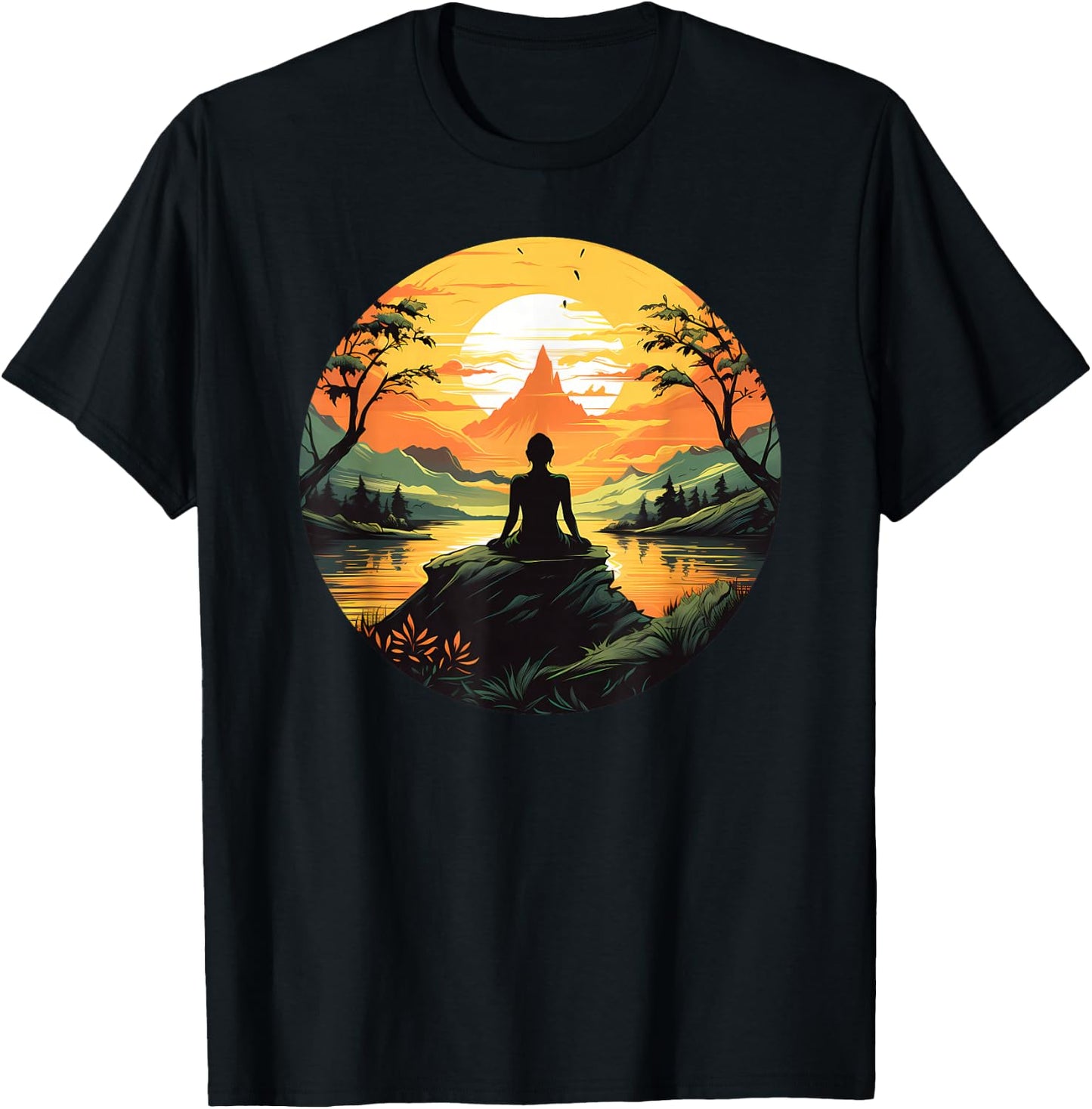 Buddha Yoga Zen Buddhist Buddist T-Shirt - T-Shirt | Black