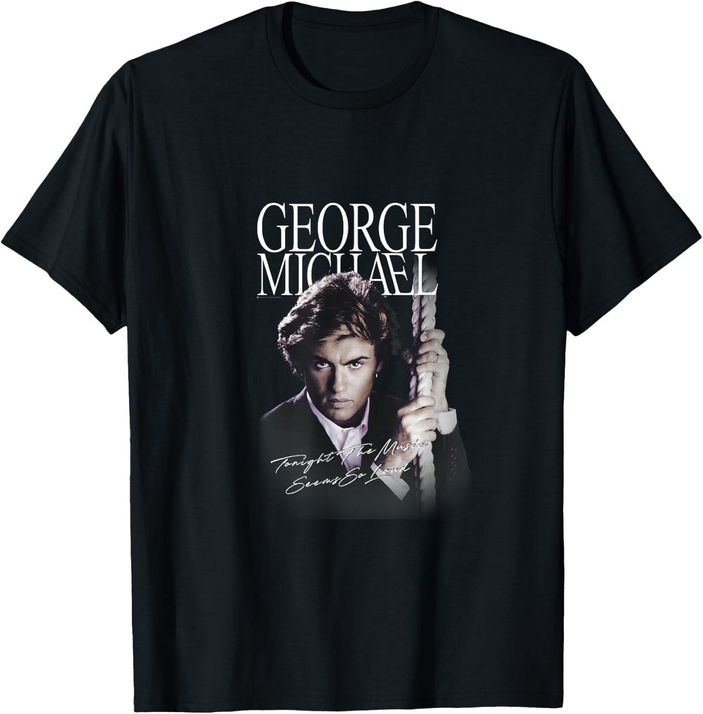 Retro Icon George Michael , Black, S T-Shirt - T-Shirt | Black
